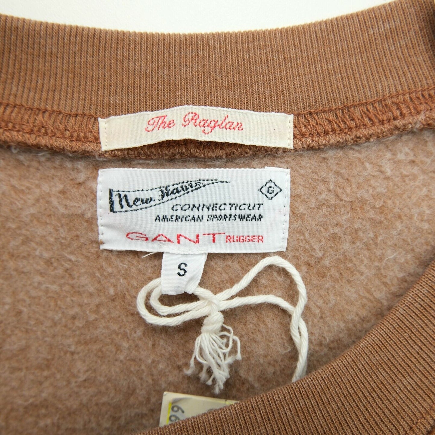 GANT Pull à col rond raglan marron taille S