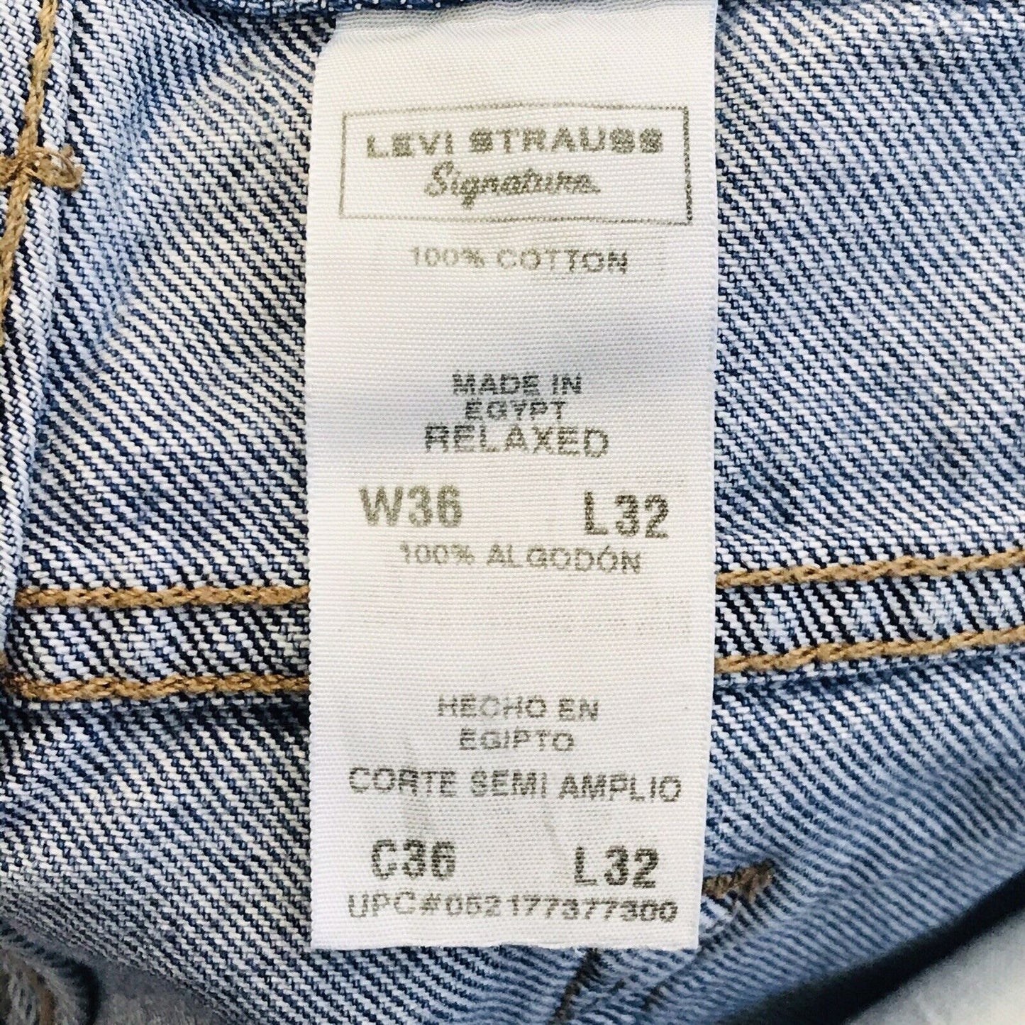 Levi Strauss Signature Blue Relaxed Straight Fit Jeans Size W36 L32