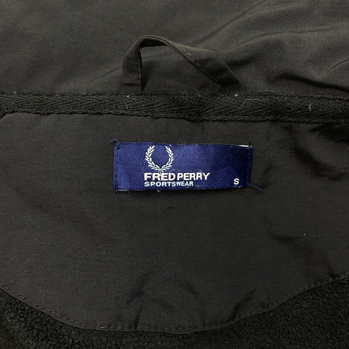 FRED PERRY Black Coat Jacket Size S