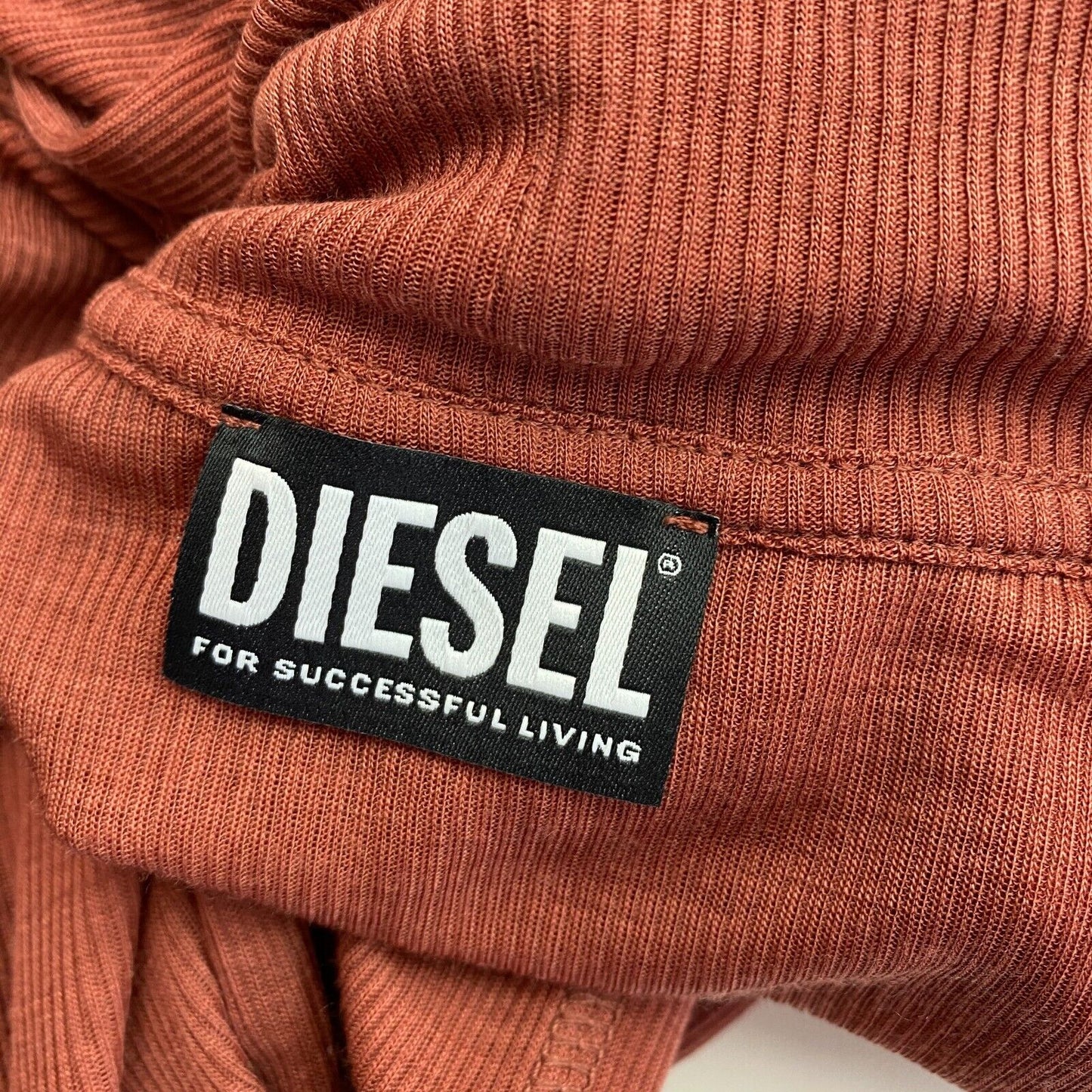 DIESEL T-shirt manches longues col roulé rouge foncé taille L