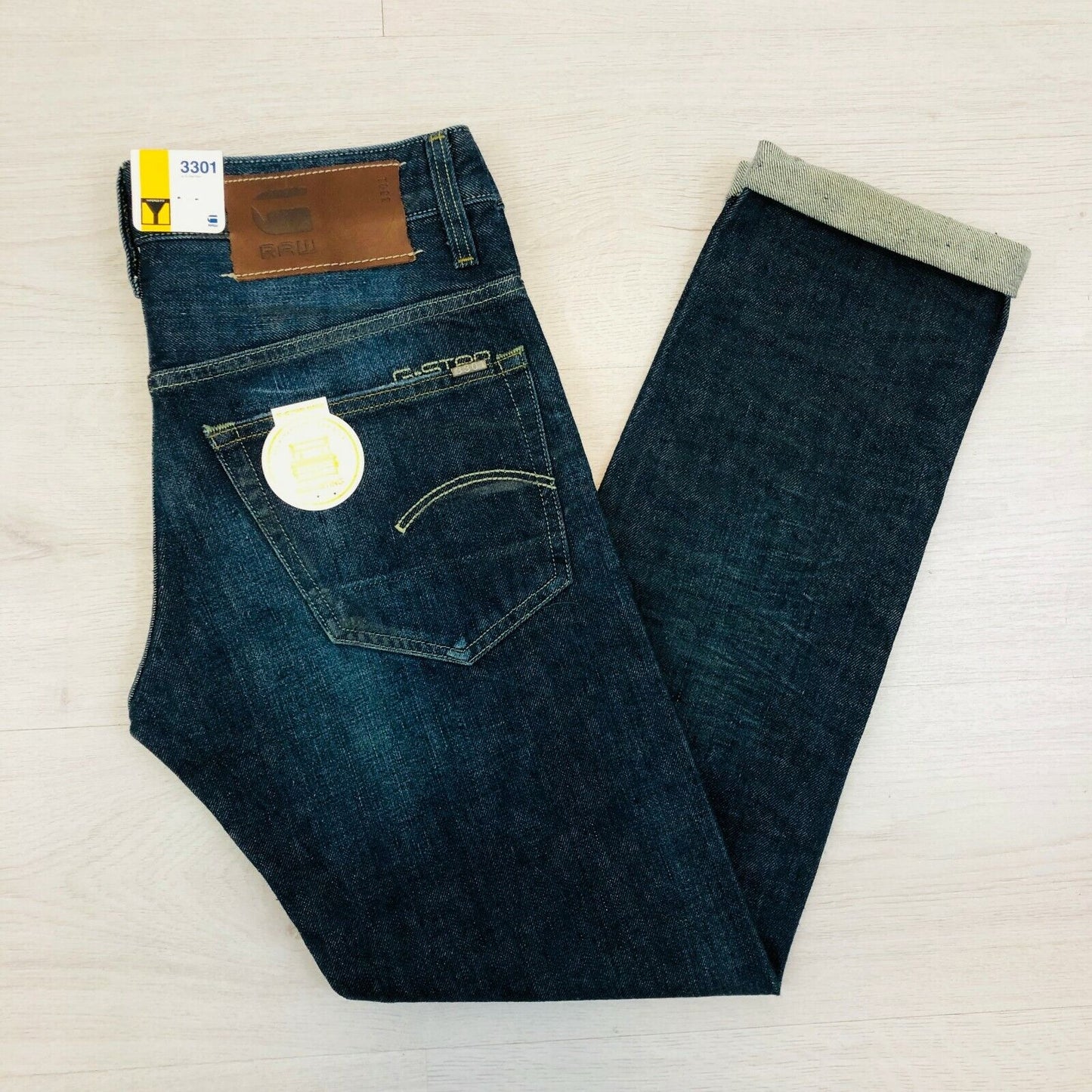 G-Star 3301 LOW TAPERED Fit Jeans für Herren, Blau, Größe W29 L32