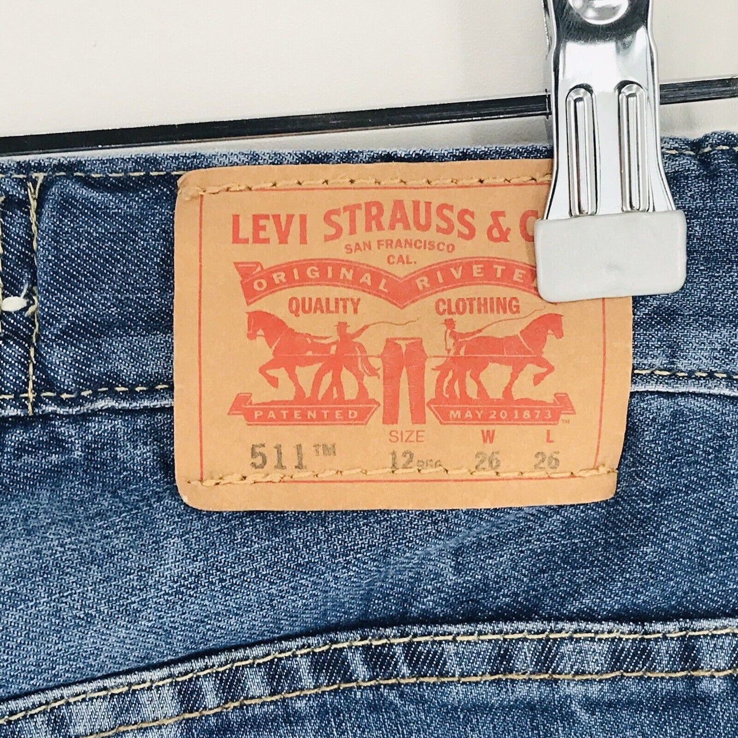 Vintage Levi's 511 Boys Blue Slim Fit Jeans 12 Reg / W26 L26