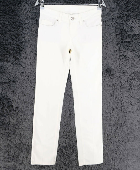 RRP €237 Seven7 White Mid Rise Regular Straight Fit Jeans Size W26