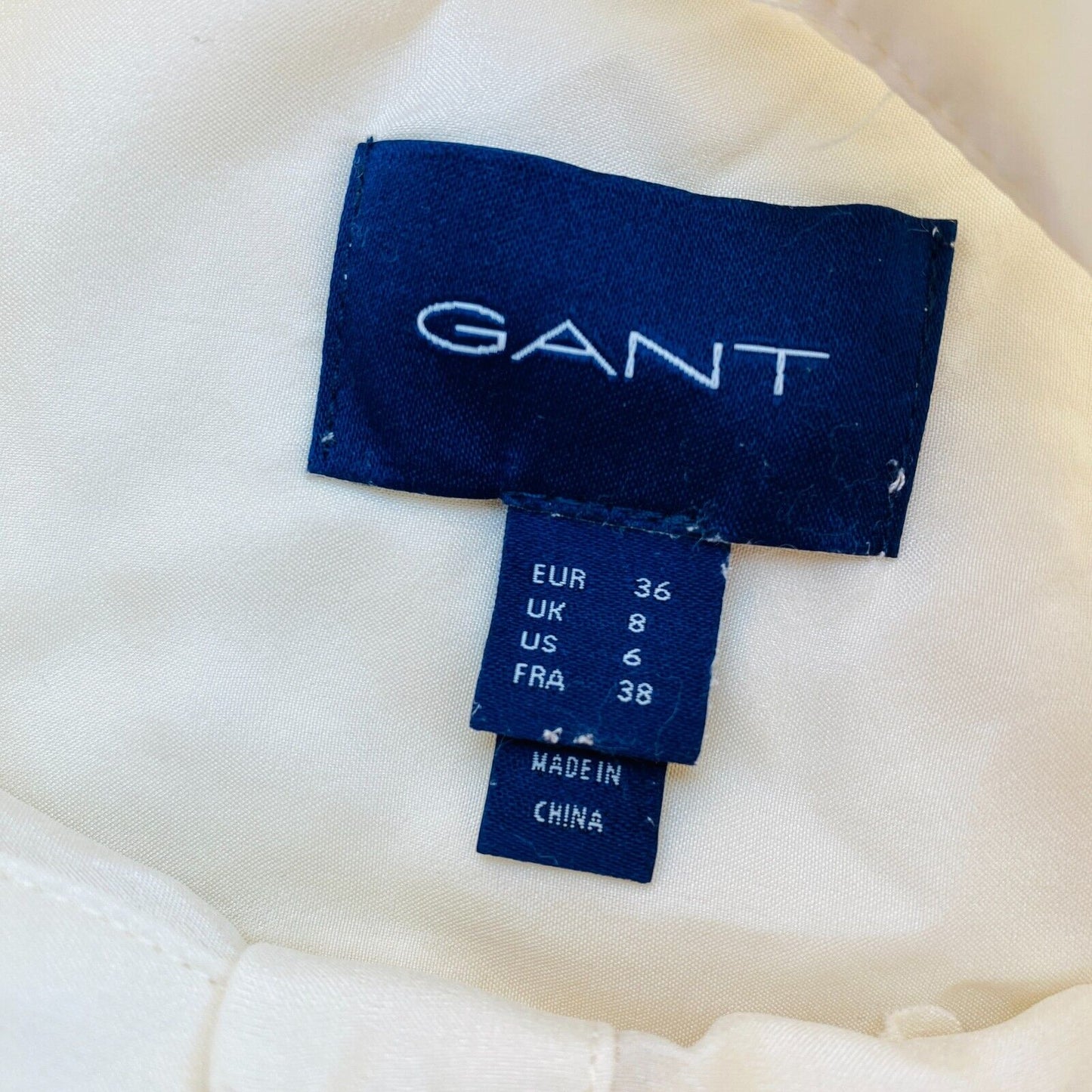 GANT Chemise en soie décontractée beige Taille EU 36 UK 8 US 6