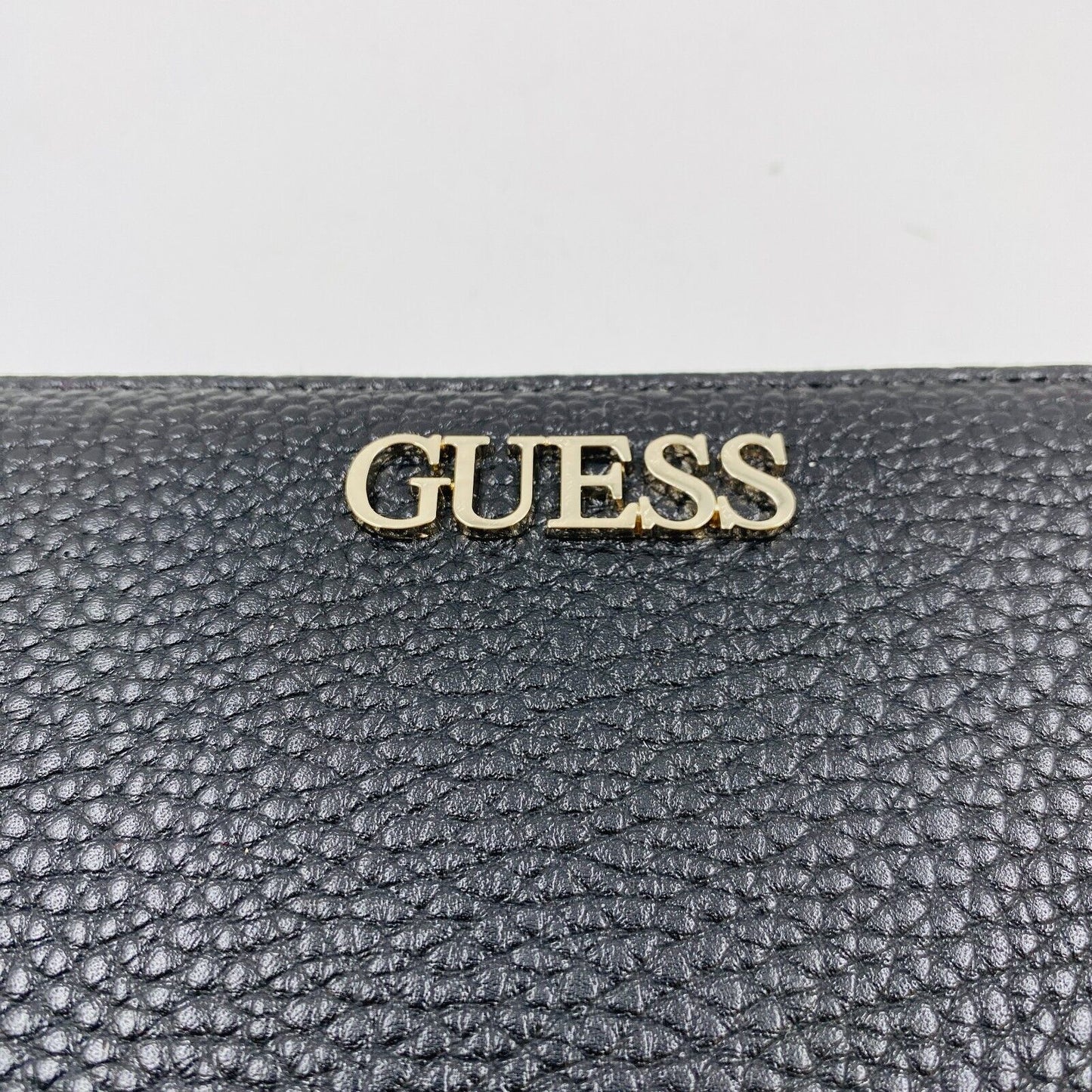 GUESS Women Black Eco Leather Zip Around Wallet