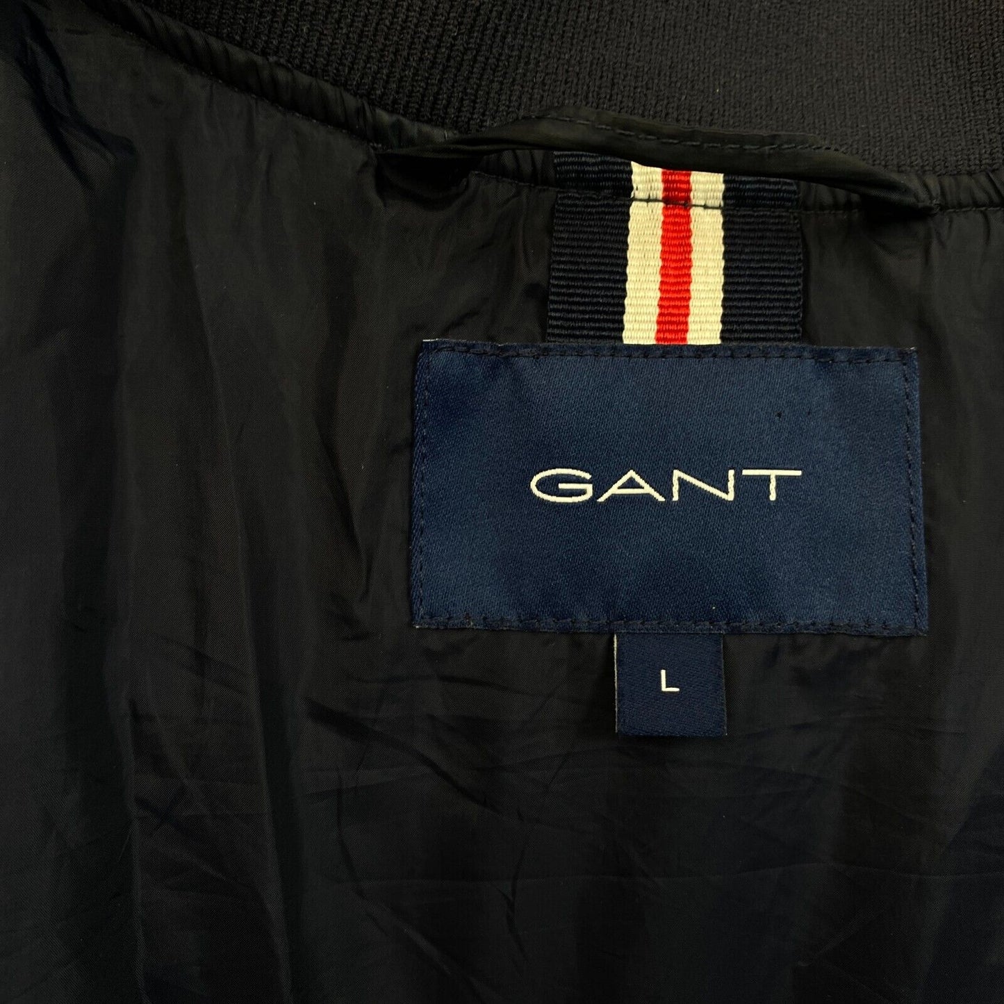 GANT Navy Blue Light Padded Bomber Jacket Size L