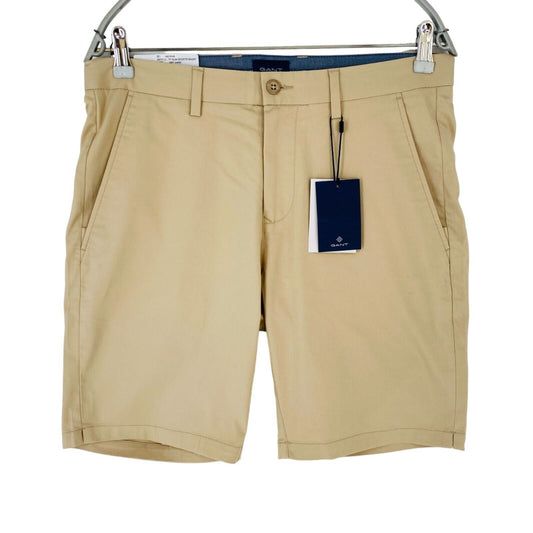 GANT Mens Light Brown Slim Fit Sports Chino Shorts Size W32