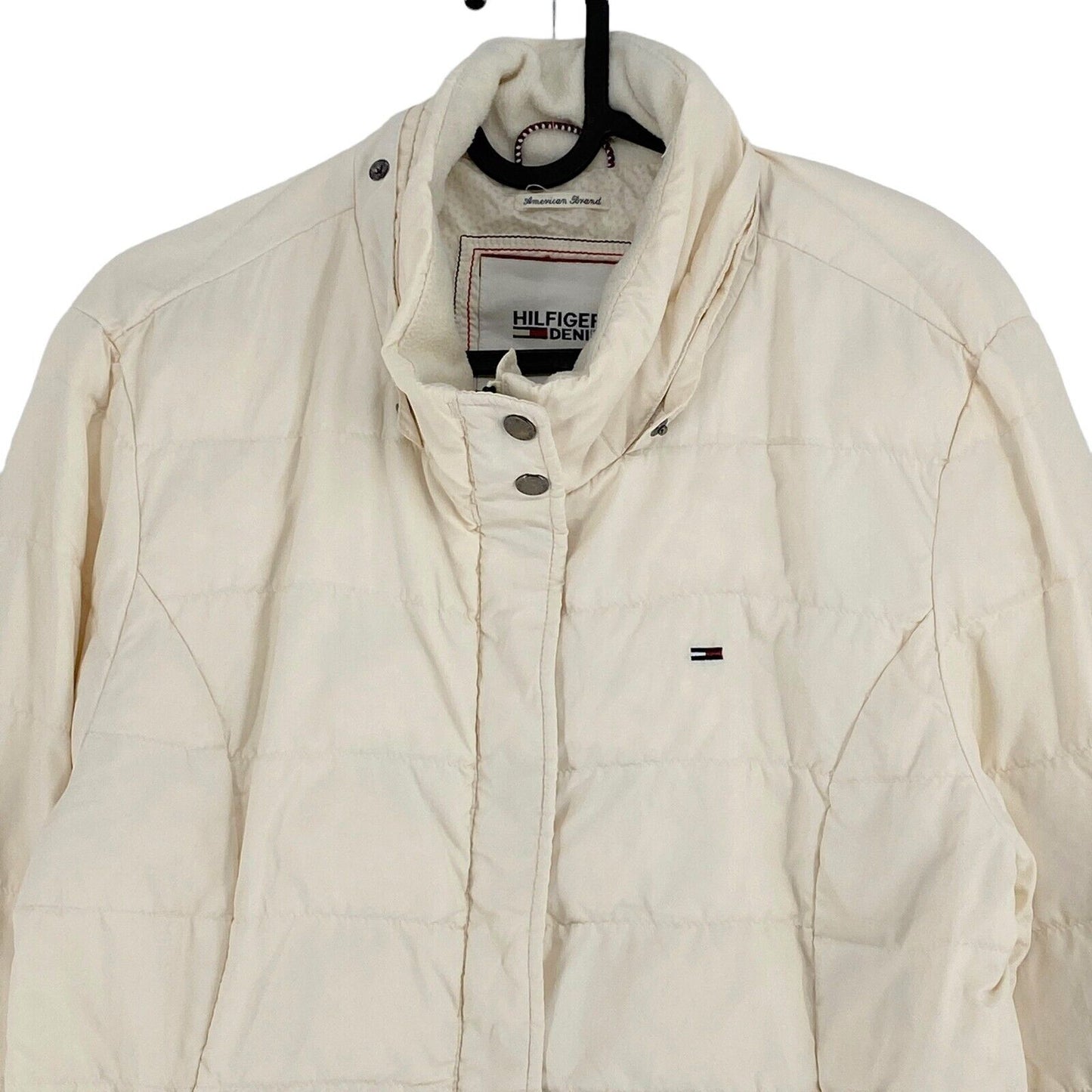 TOMMY HILFIGER Cream White Down Jacket Coat Size XL