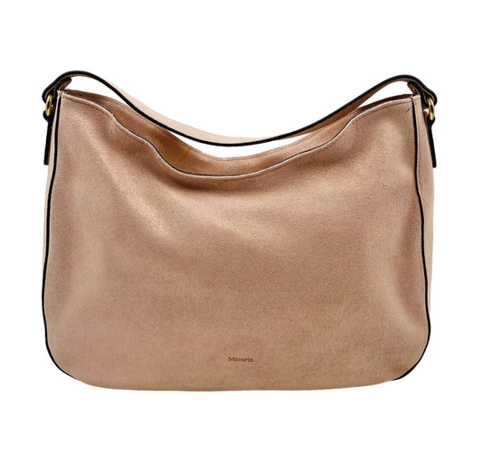 MAZARIN Sac à main en cuir suédé pailleté rose Sac à main Sac à bandoulière