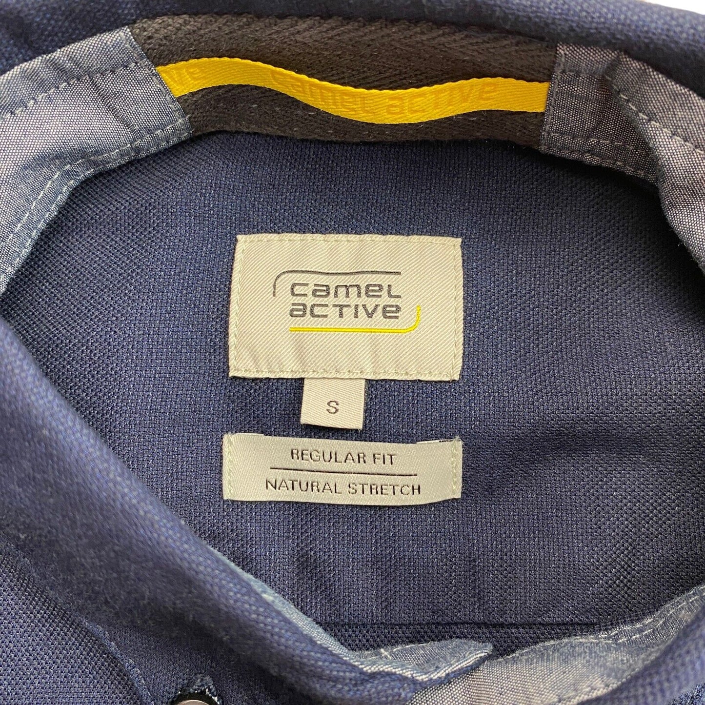 CAMEL ACTIVE Navy Blue Natural Stretch Regular Fit Shirt Size S