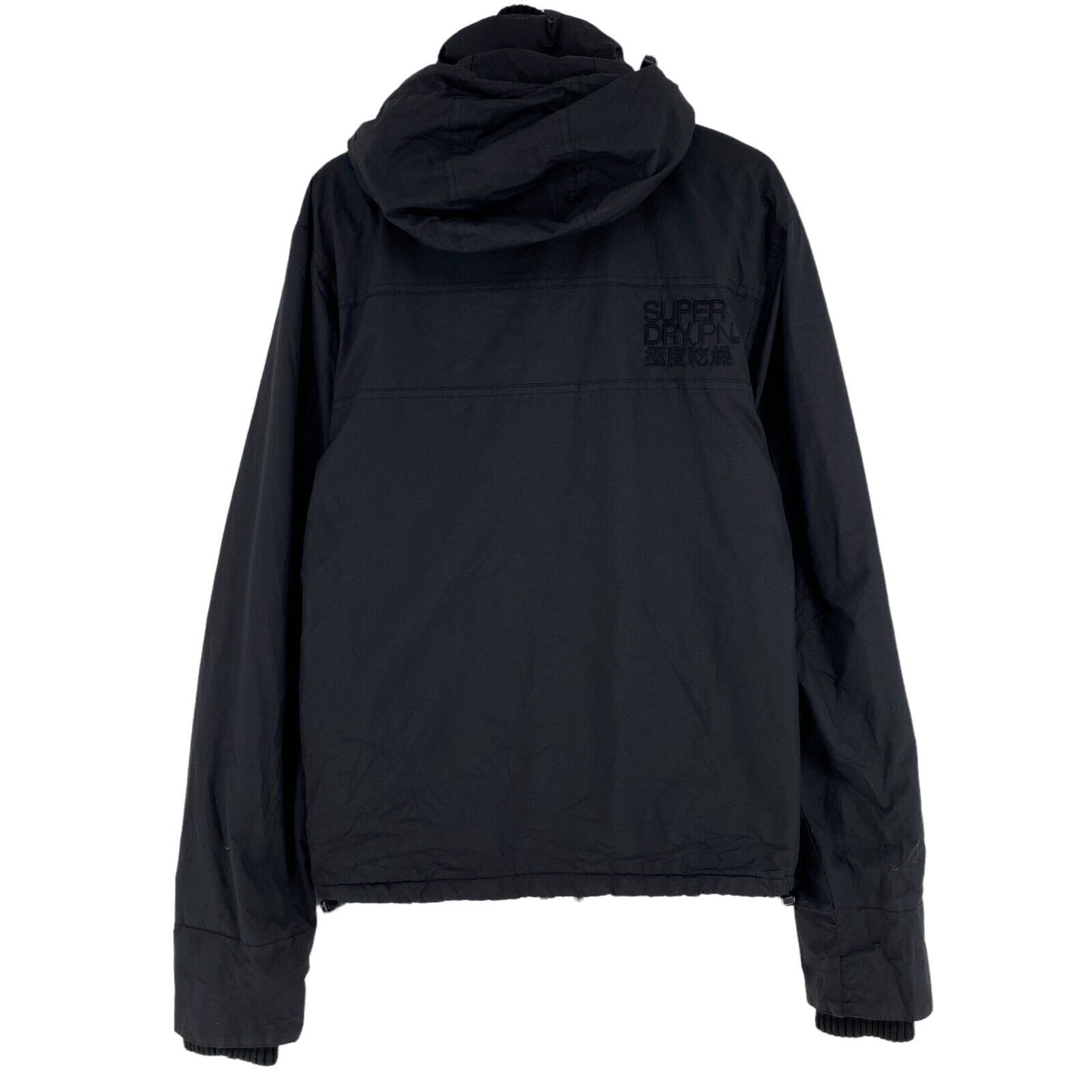 SUPERDRY The Windcheater Black Hooded Jacket Size S