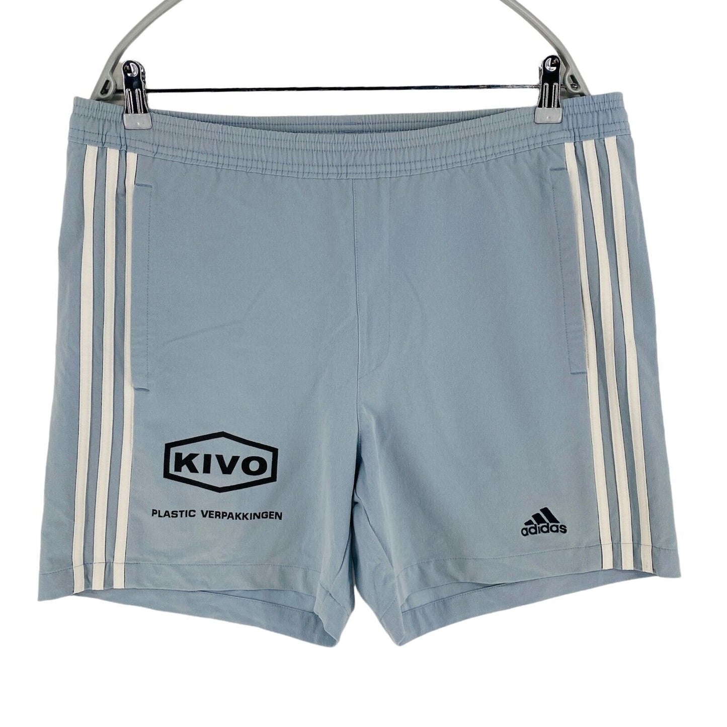 adidas Grey Blue Cotton Blend Activewear Shorts Size EU 44 UK/US 34