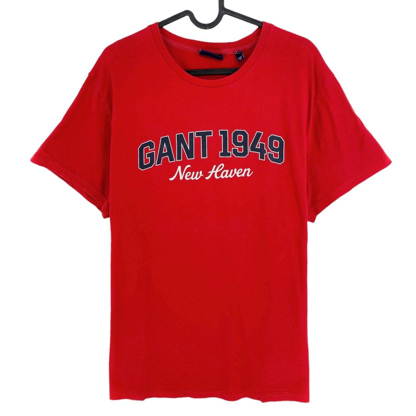 GANT T-shirt à col rond avec logo rouge Taille L