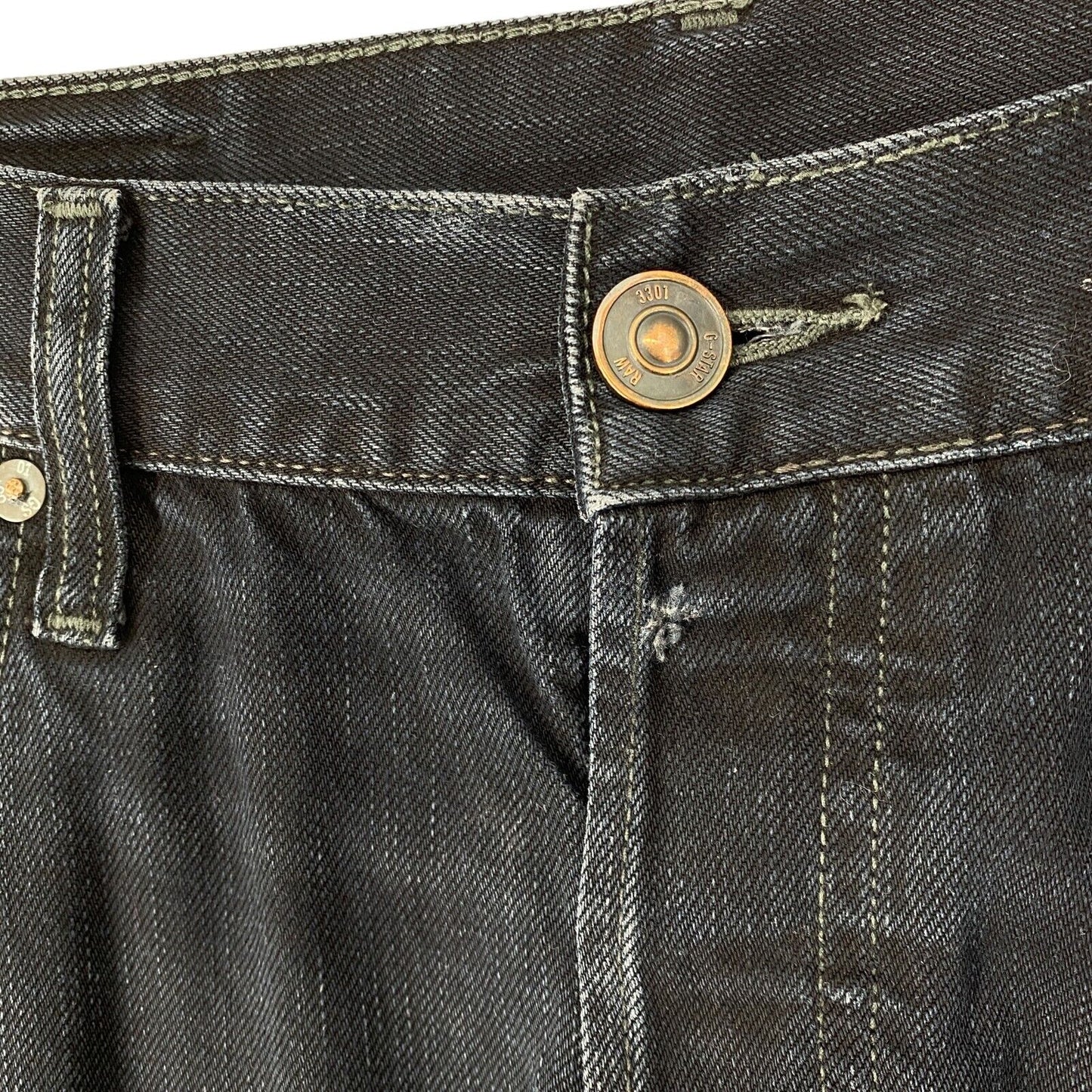 G-STAR 3301 Jeans in normaler gerader Passform, Dunkelblau, W34 L32