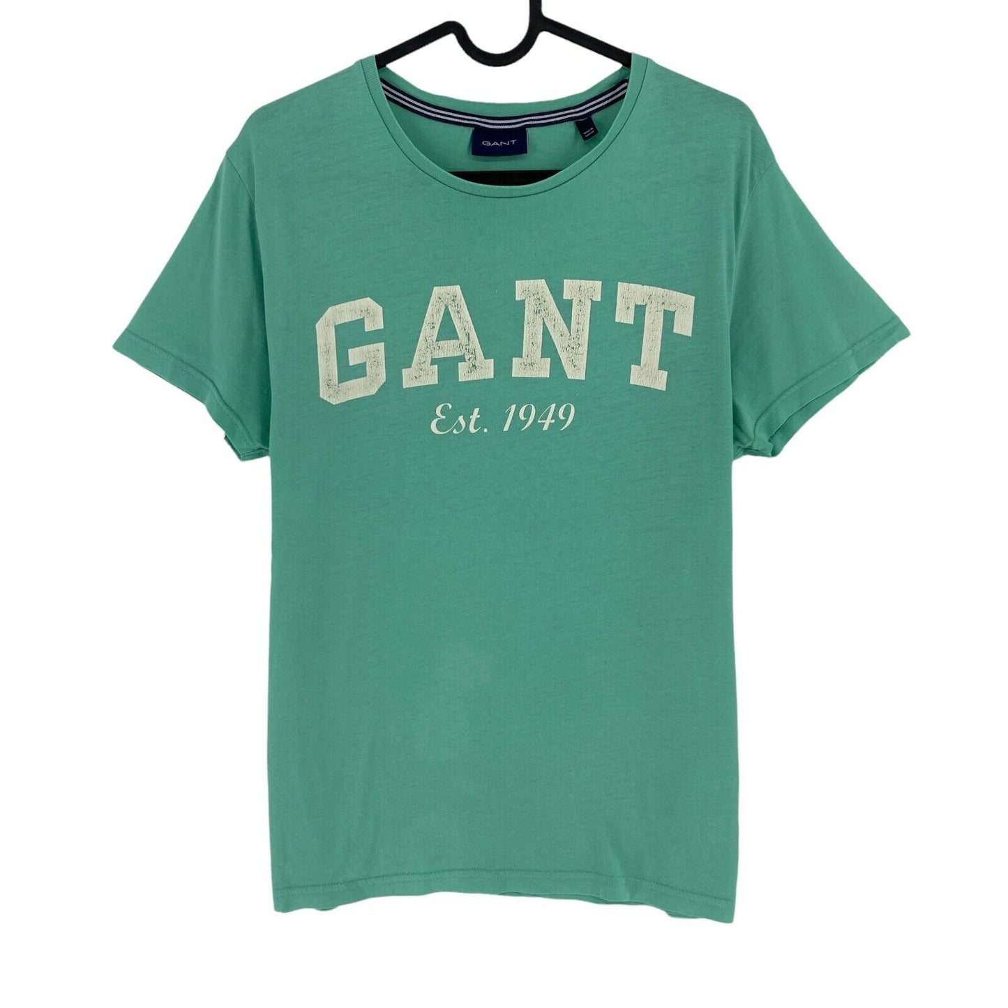 GANT Green Big Logo Crew Neck T Shirt Size S