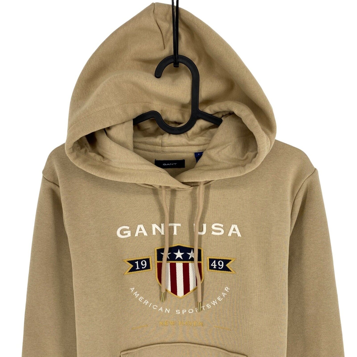 GANT Brown Banner Shield Hoodie Sweater Jumper Size XS