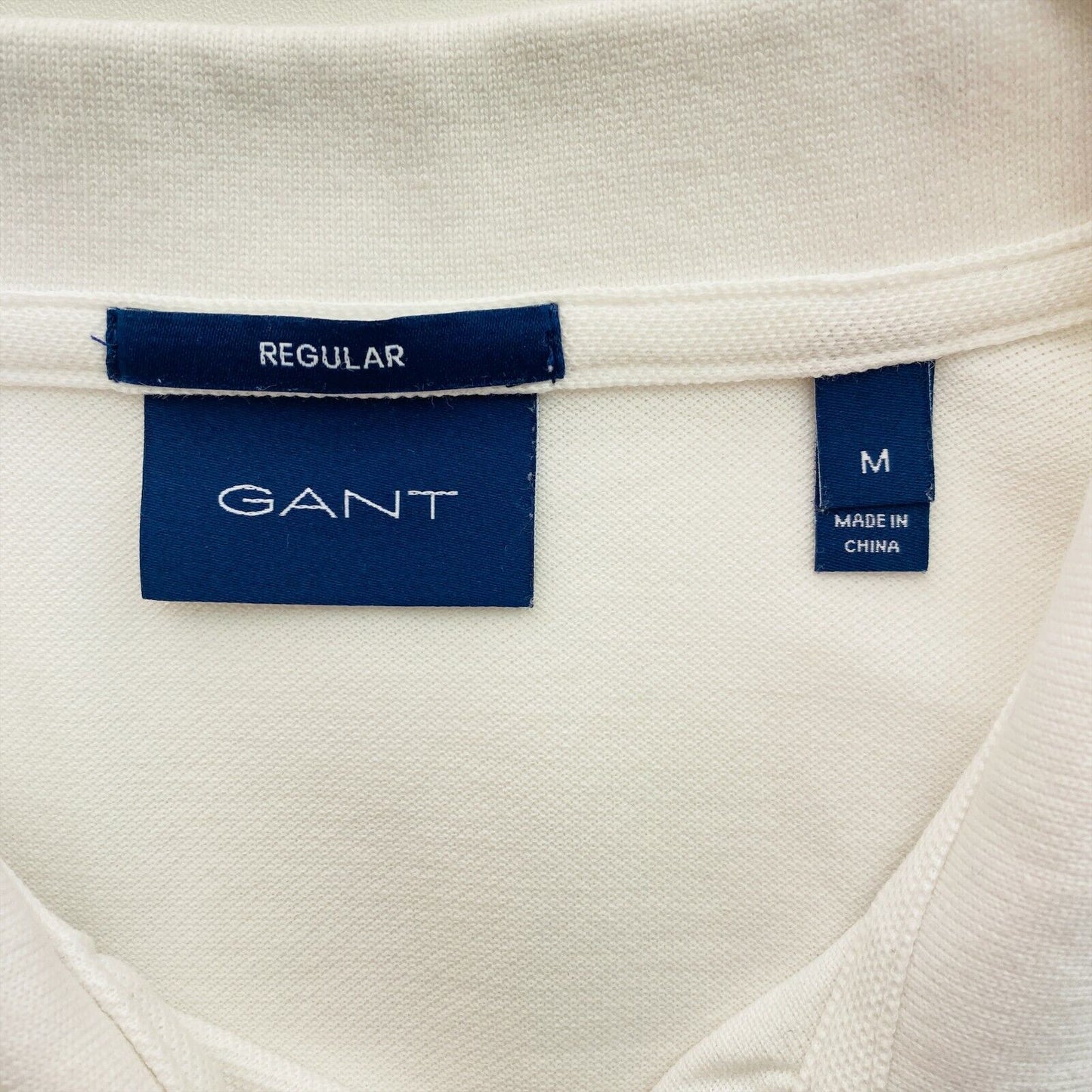 GANT White Original Regular Pique Rugger Polo Shirt Size M