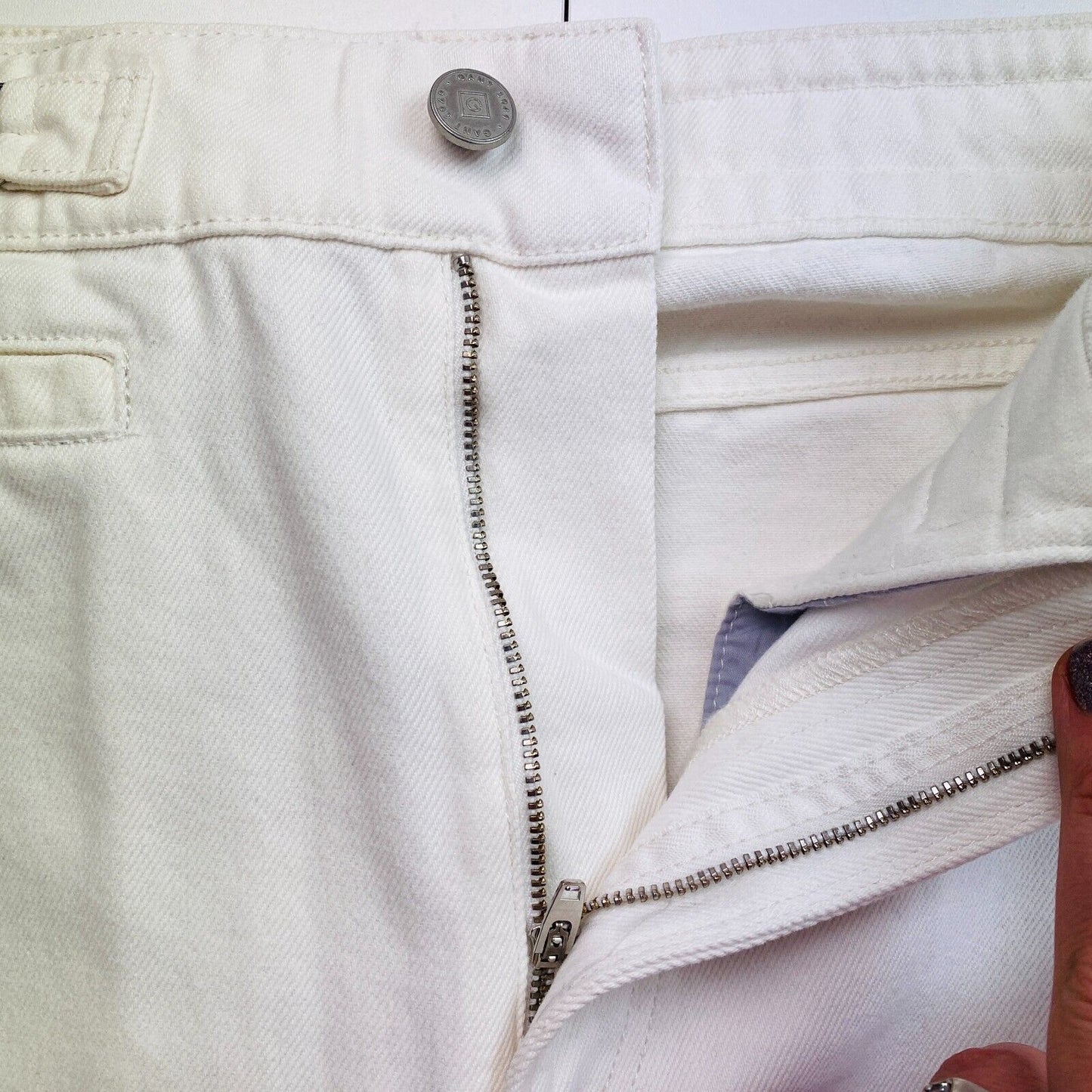 GANT White Icon G High Waist Flare ECRU Jeans Size W27 L34