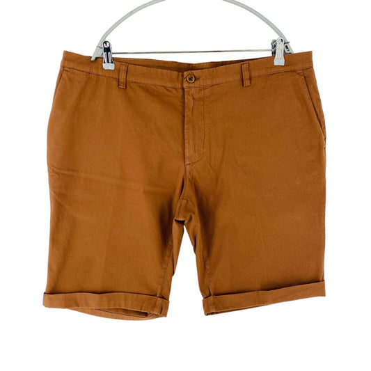 TRUSSARDI Mens Brown Regular Fit Chino Shorts Size EUR 58 W42