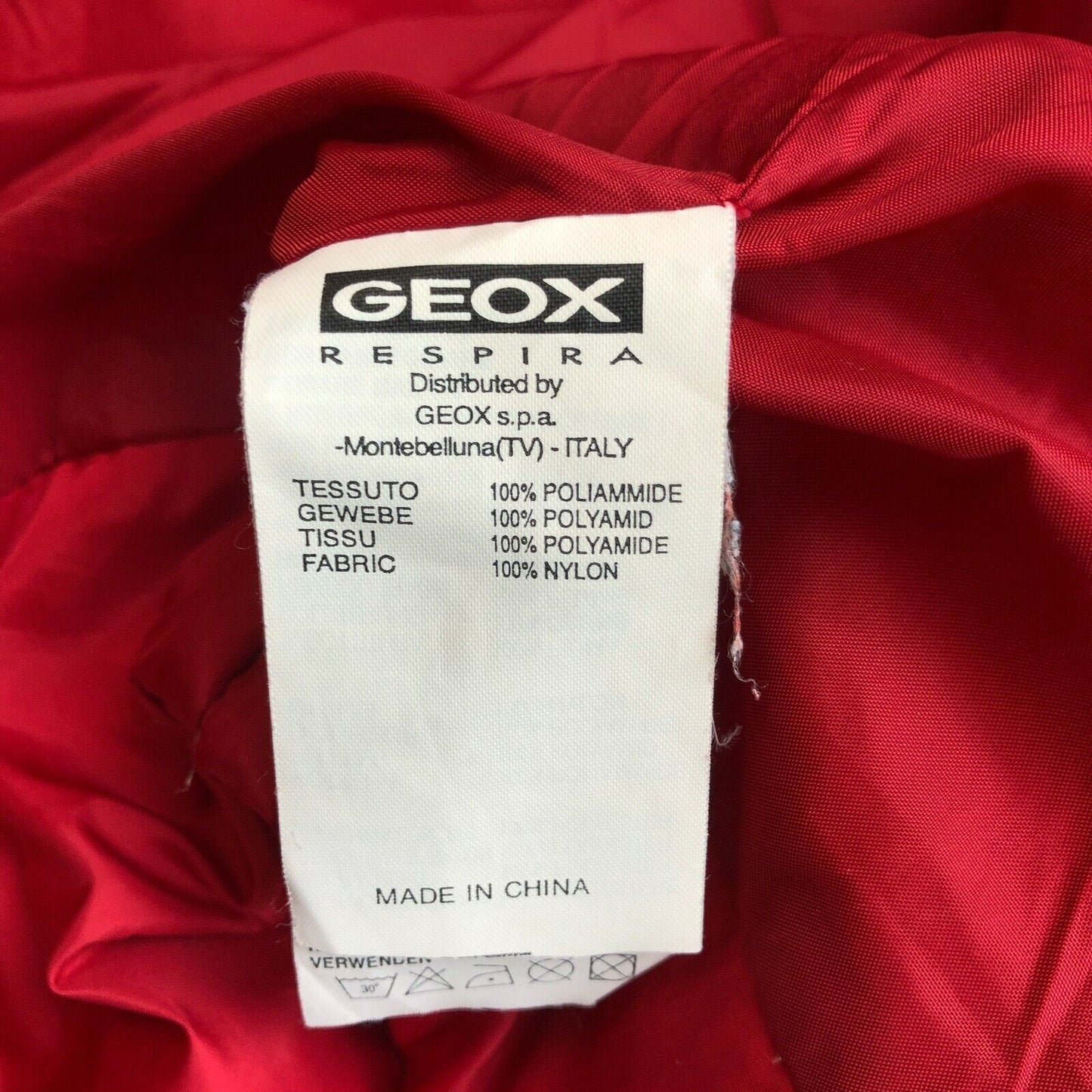 GEOX RESPIRA Red Down Puffer Jacket Coat Size 14 Years