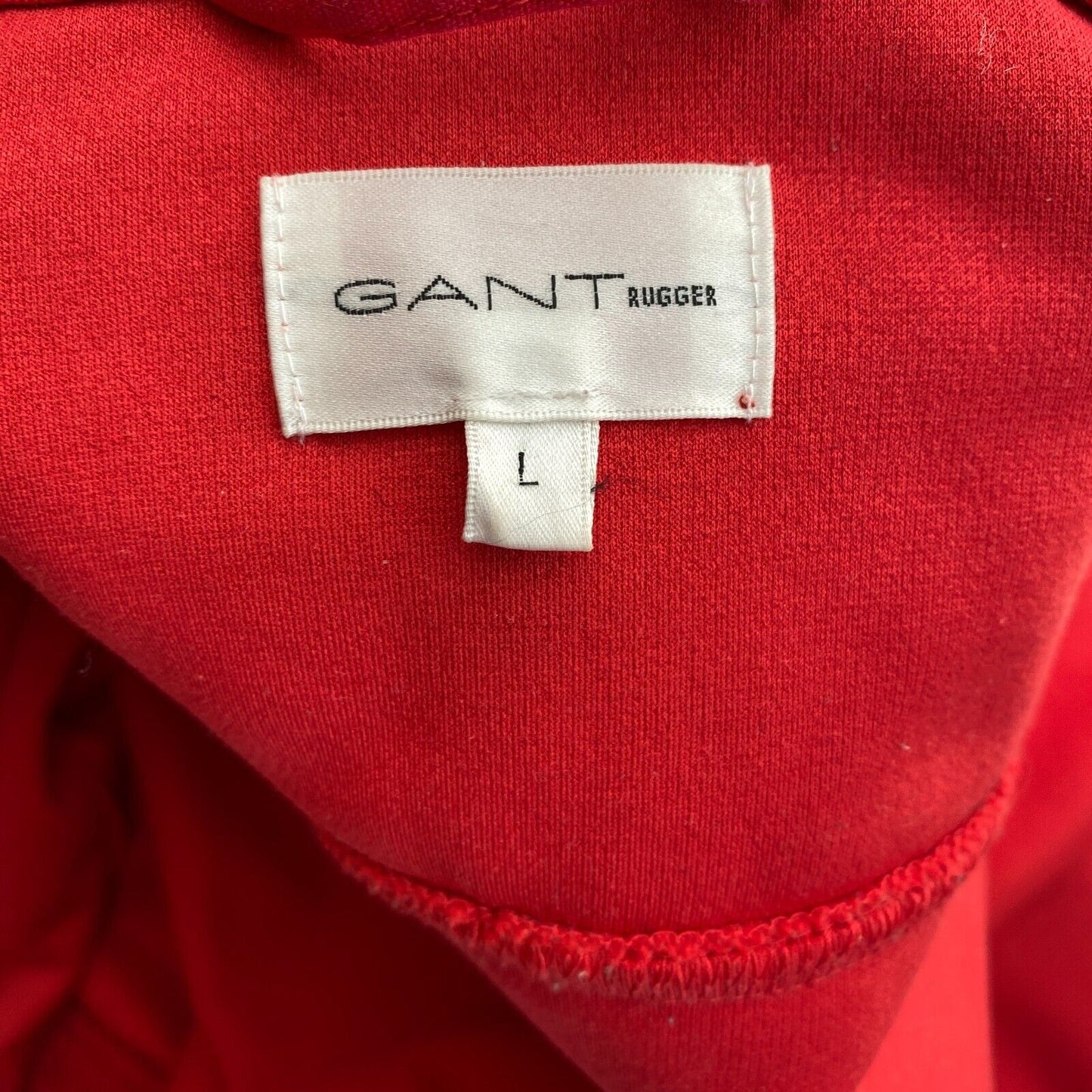 GANT Rugger Men Red Fleece Full Zip Jacket Coat Size L