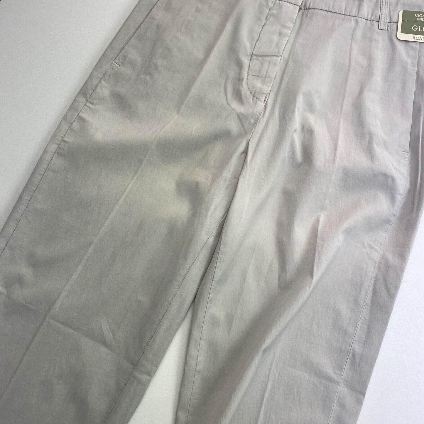 JACOB COHEN Women GLORY Grey Mid Rise Cigarette Capri Pant Trousers Size W27