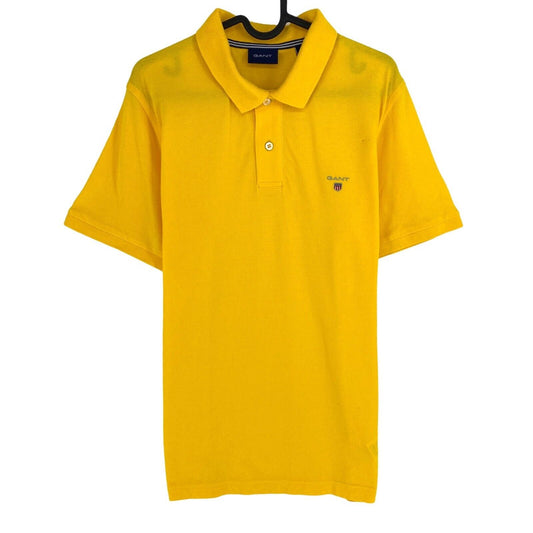 GANT Men Yellow Original Pique Rugger SS Polo Shirt Size M