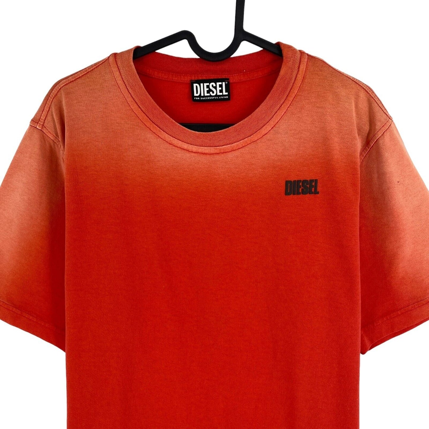 DIESEL Men Red T-JUST-E20 Crew Neck Short Sleeves T-Shirt Size M