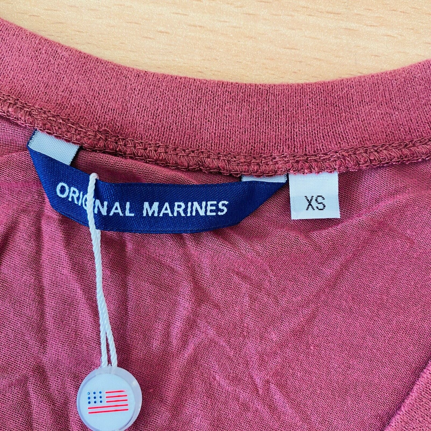 Original Marines Dark Red V Neck Cardigan Jumper Sweater Size XS