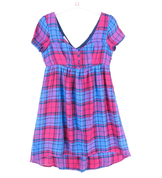 PROMOD Blue Check Dress Size EU 36 40 UK 8 12 US 4 8