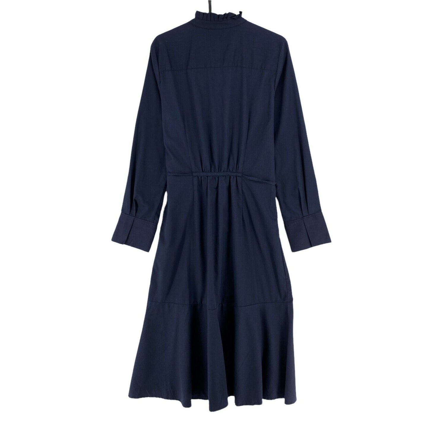 GANT Navy Blue Tech Prep Frill V Neck Shirt Dress Size EU 36 UK 10 US 6