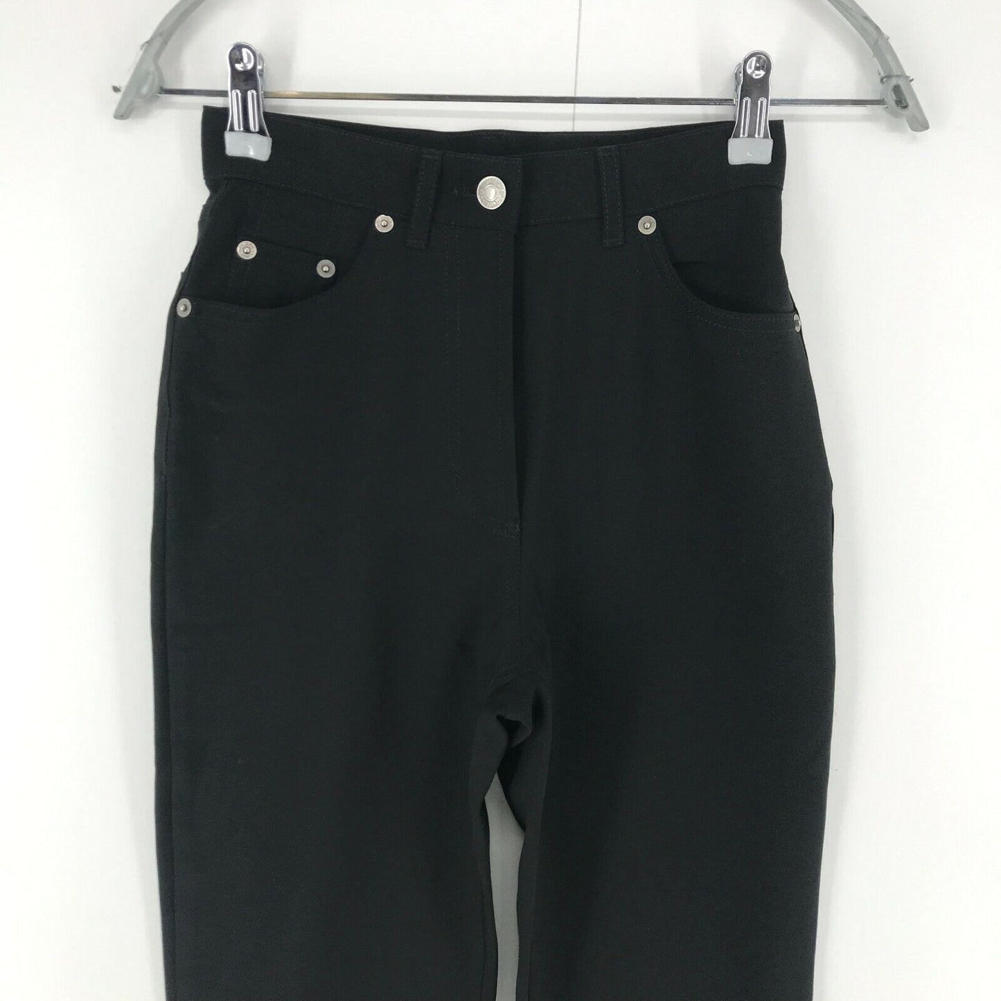 UNITED COLORS OF BENETTON Women Black Regular Fit Trousers Size EUR 38 W23