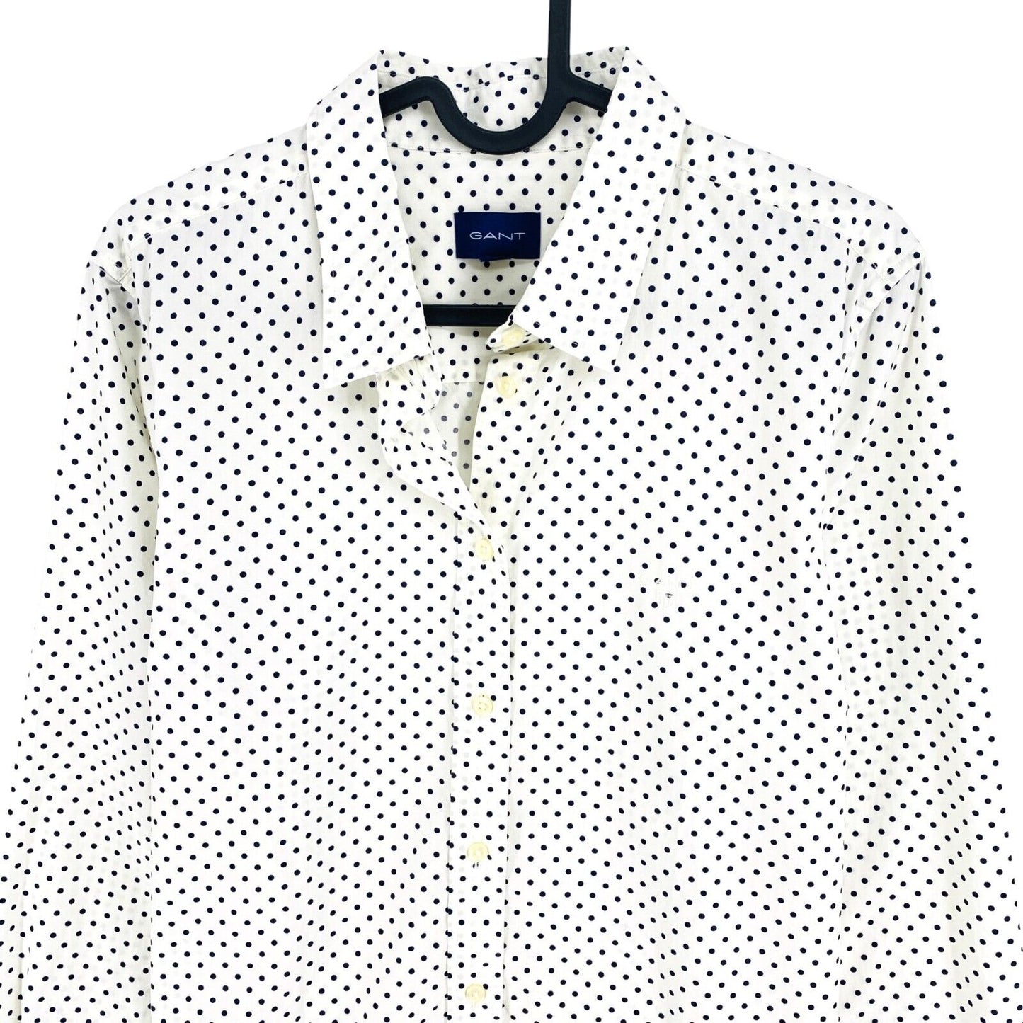 GANT White Polka Dot Shirt Size EU 42 UK 16 US 12