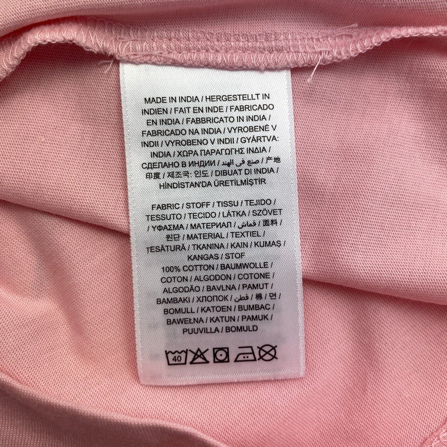 GANT Women Pink Tag Crew Neck T Shirt Size XS