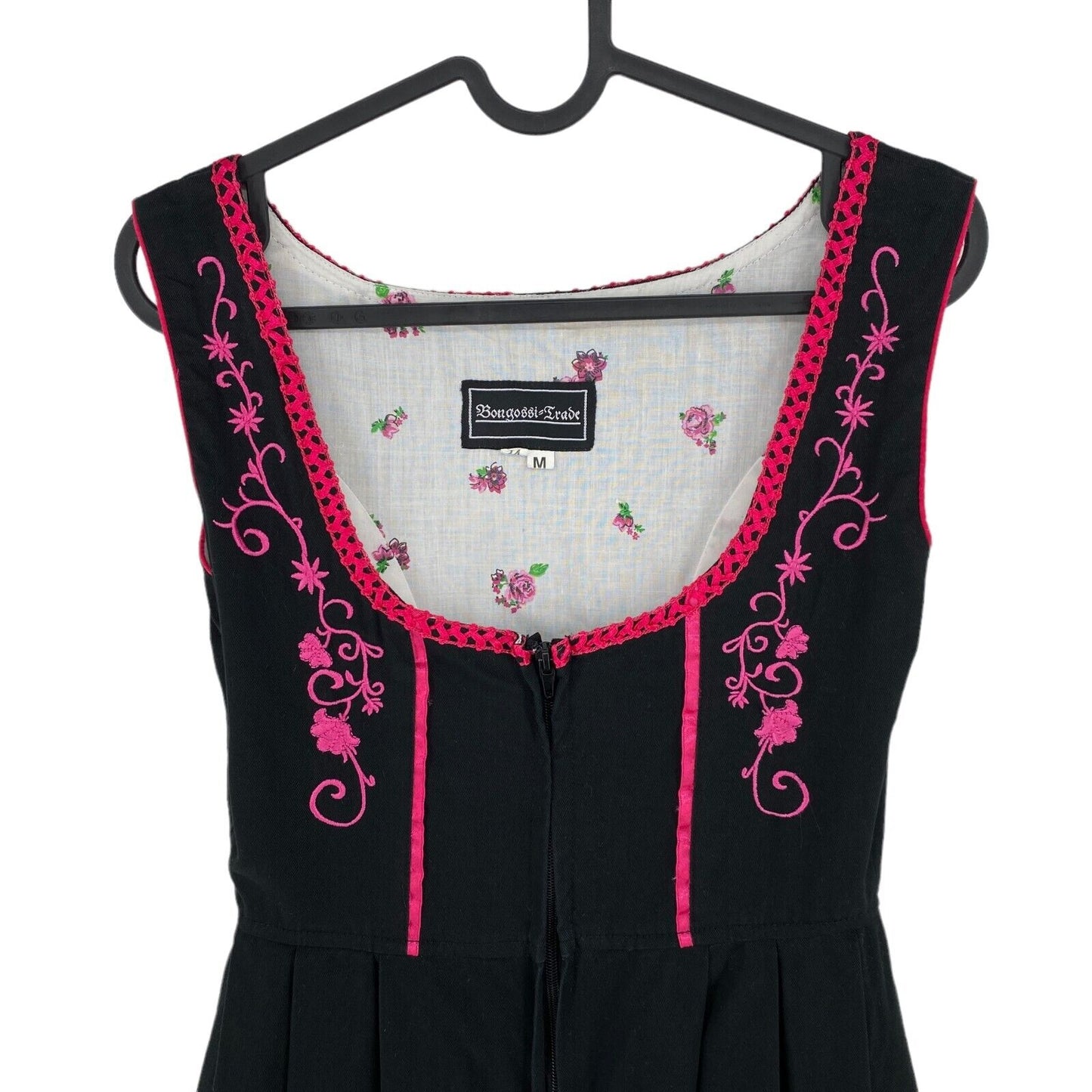 Bongossi Trade Tyrol Dirndl Oktoberfest Black Dress Size M