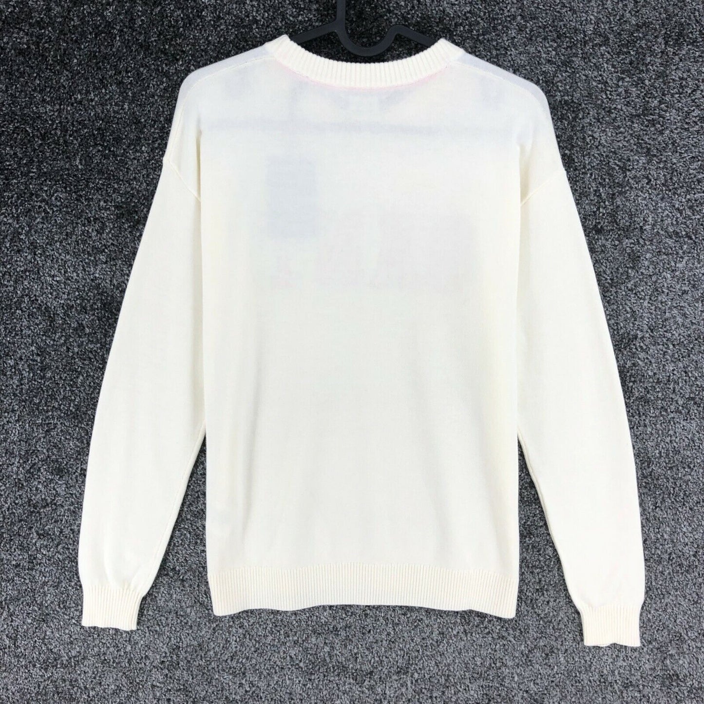 GANT Beige Crew Neck Logo Jumper Sweater XS