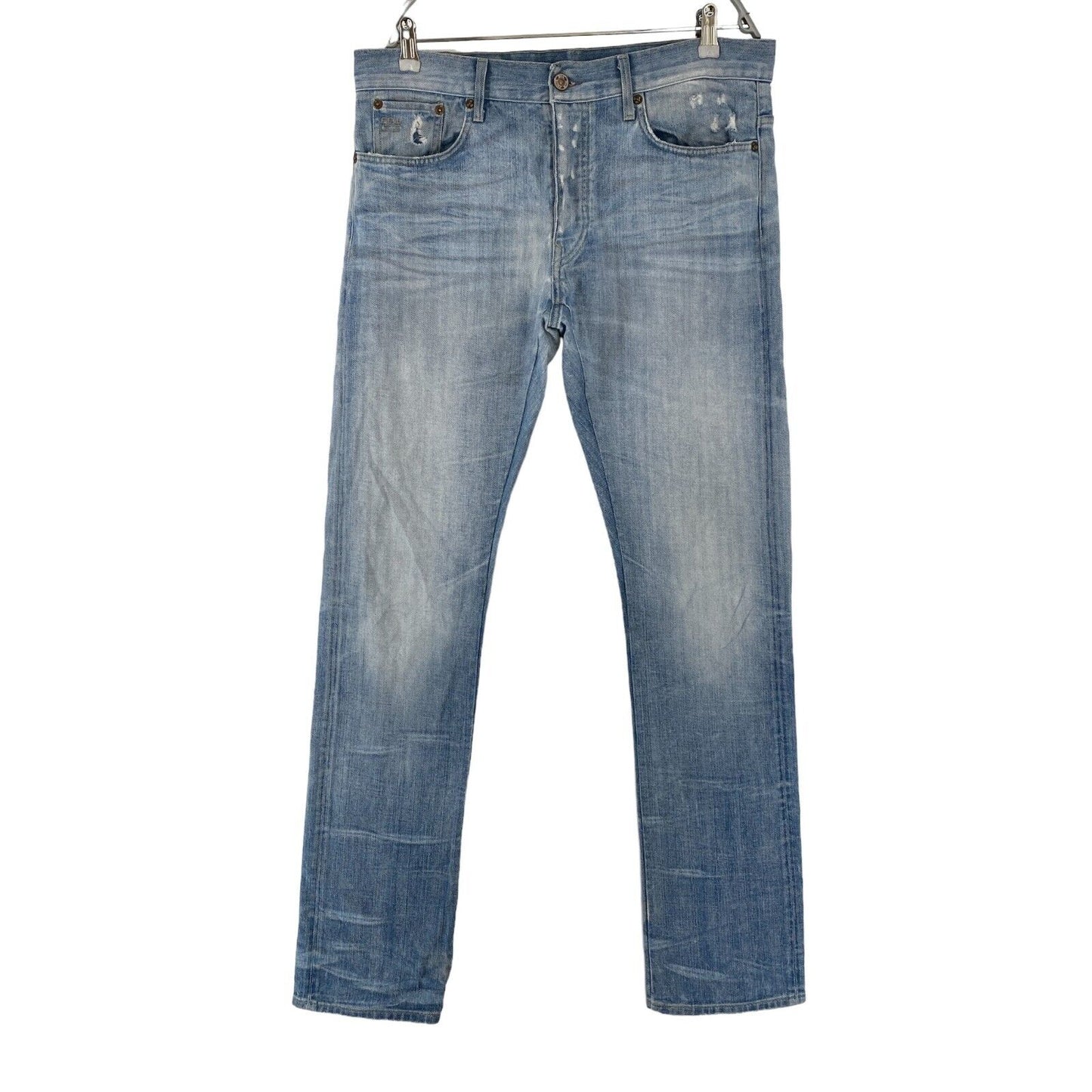 G-STAR 3301 Blaue Slim Fit Jeans Größe W36 L34 Hergestellt in Italien