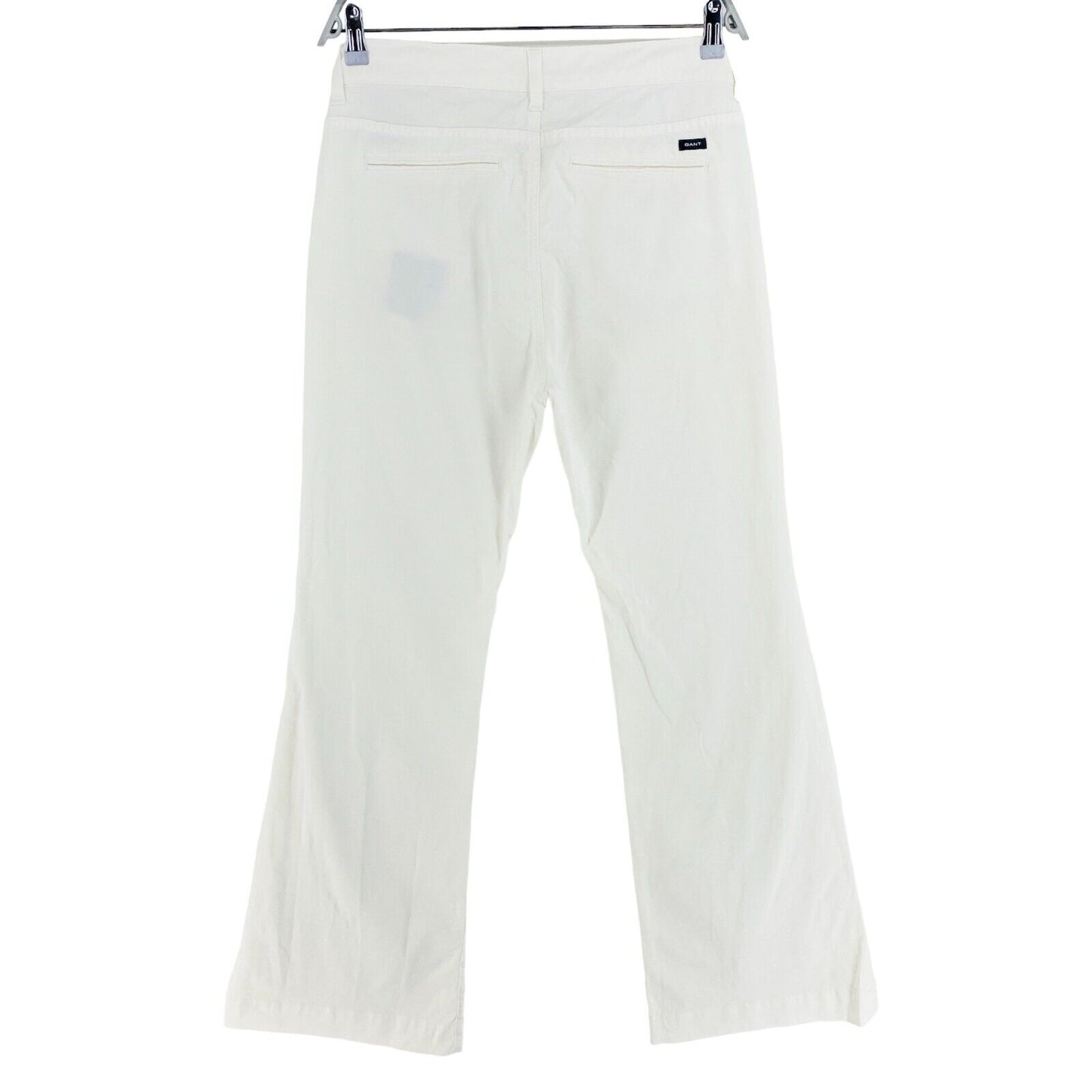 GANT Women White Flared Chino Pants Trousers Size W33 L34