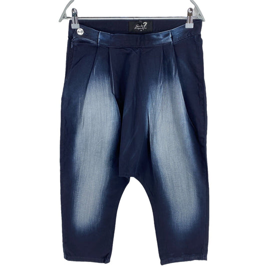 RPR €207 Seven7 Pantalon sarouel court bleu marine Taille W29