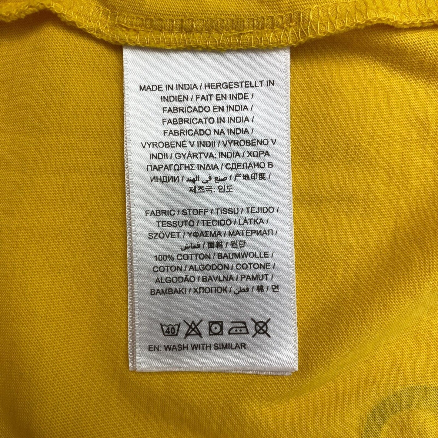 GANT Yellow Crew Neck T-Shirt Size L