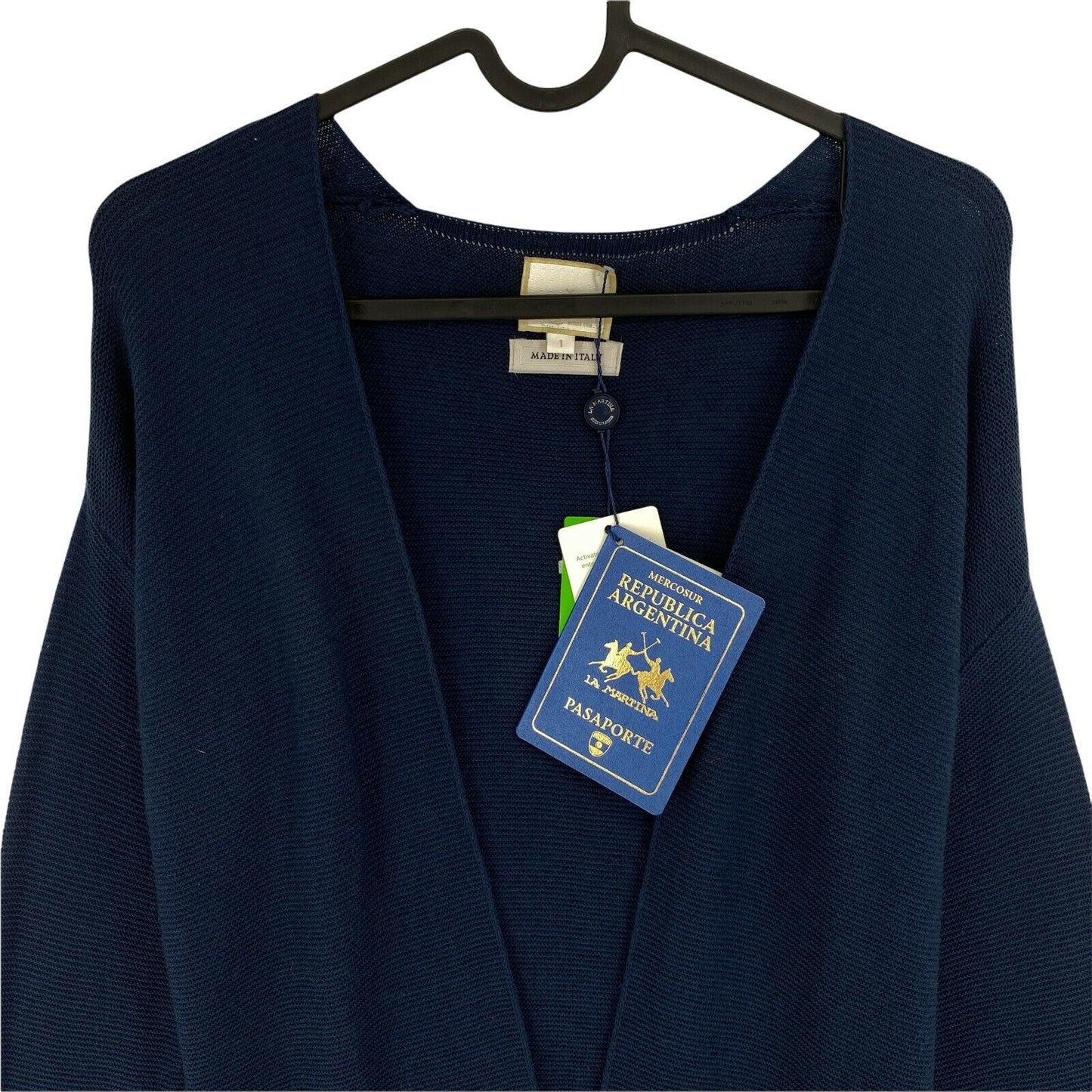 La Martina Navy Blue Cotton Cashmere Cardigan Sweater Size 1 - XS