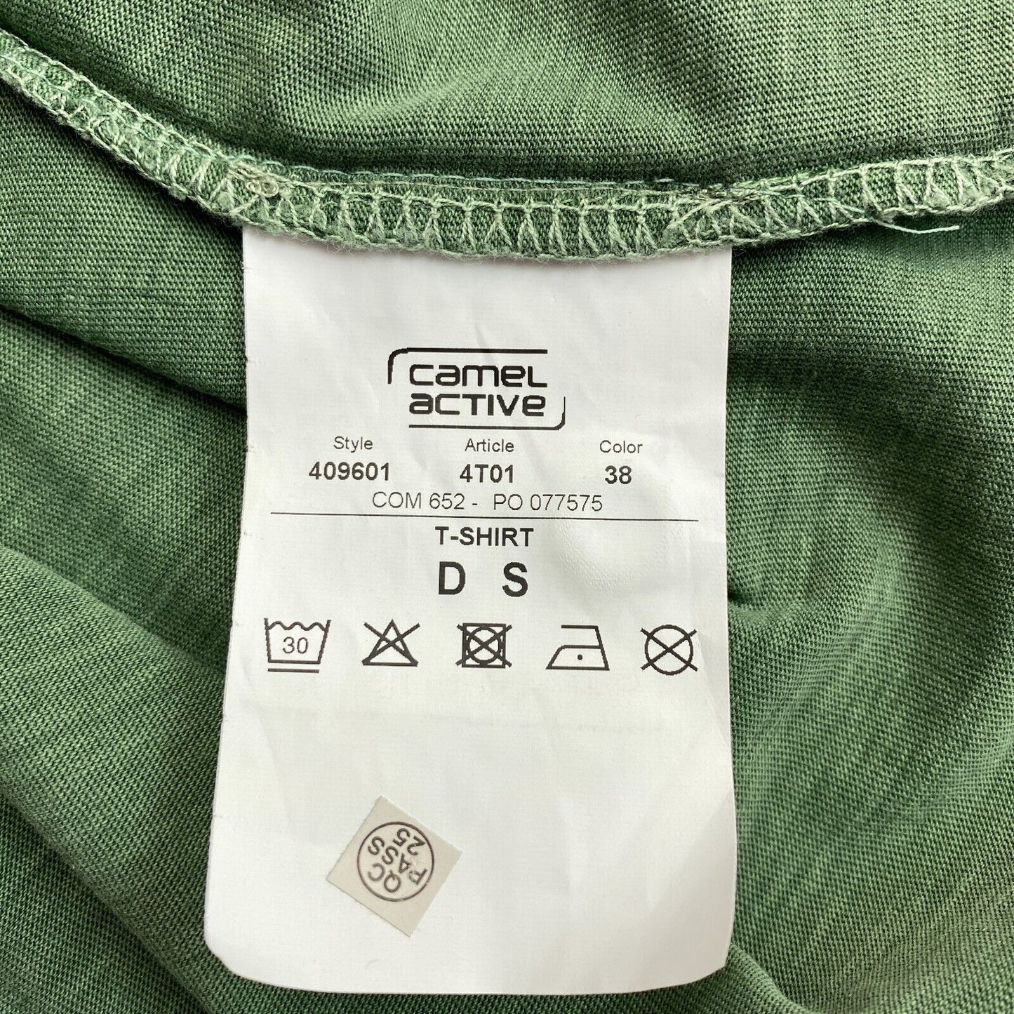 CAMEL ACTIVE T-shirt à col Henley teint en vêtement vert foncé taille S