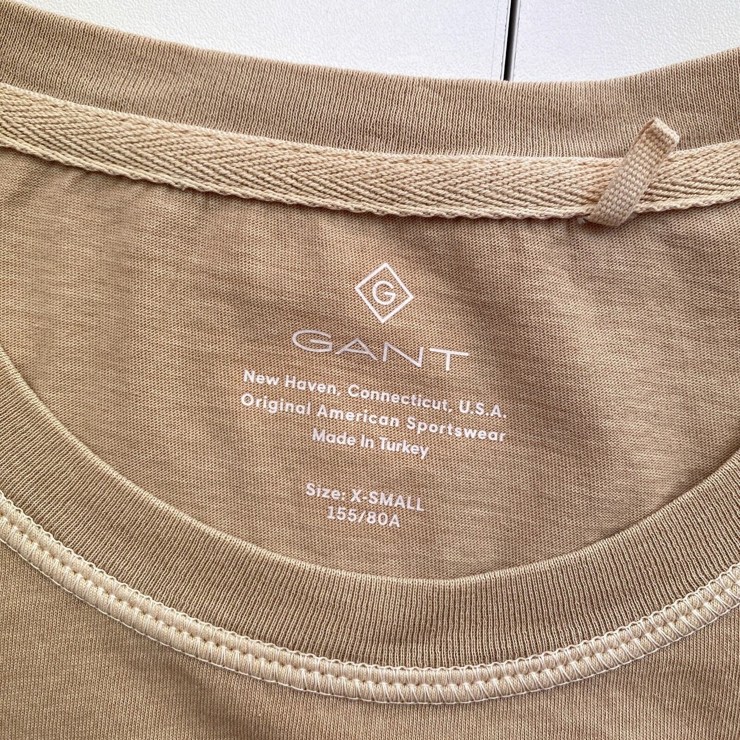 GANT Women Brown Sun Faded Crew Neck Short Sleeve T Shirt Size XS