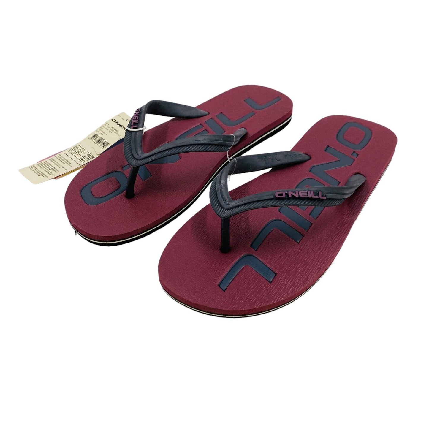 O'NEILL Dark Red Mens Beach Sandals Flip-Flops Size EU 42 UK 8 US 9