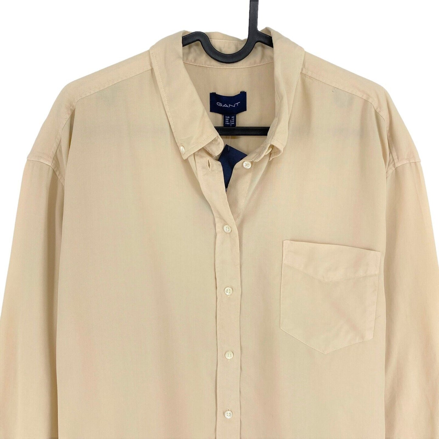 GANT Light Brown Pure Prep Relaxed Lyocell Shirt Size EU 42 UK 14 US 12