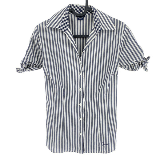 GANT Blue Striped Short Sleeves Shirt Size EU 34 UK 8 US 4