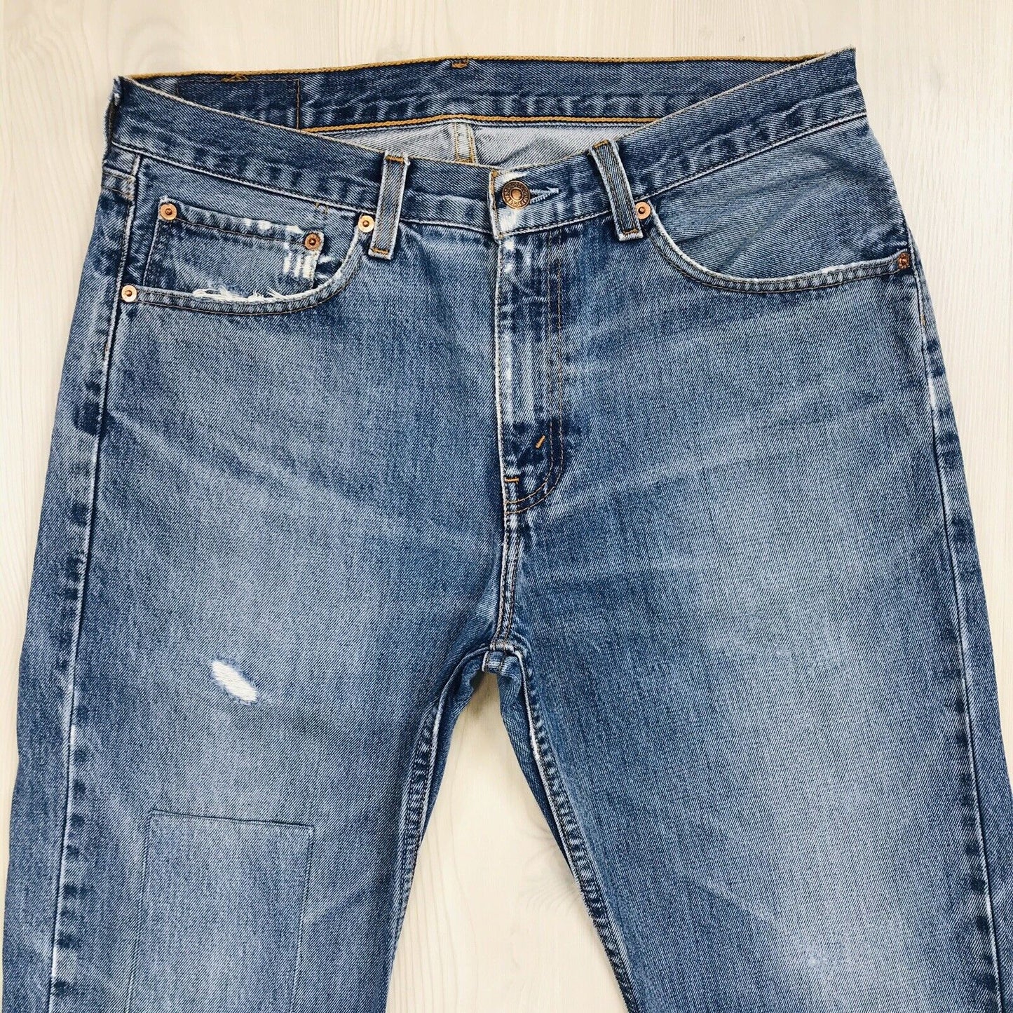 Levis's 751 Blue Regular Straight Fit Jeans Size W33 L30