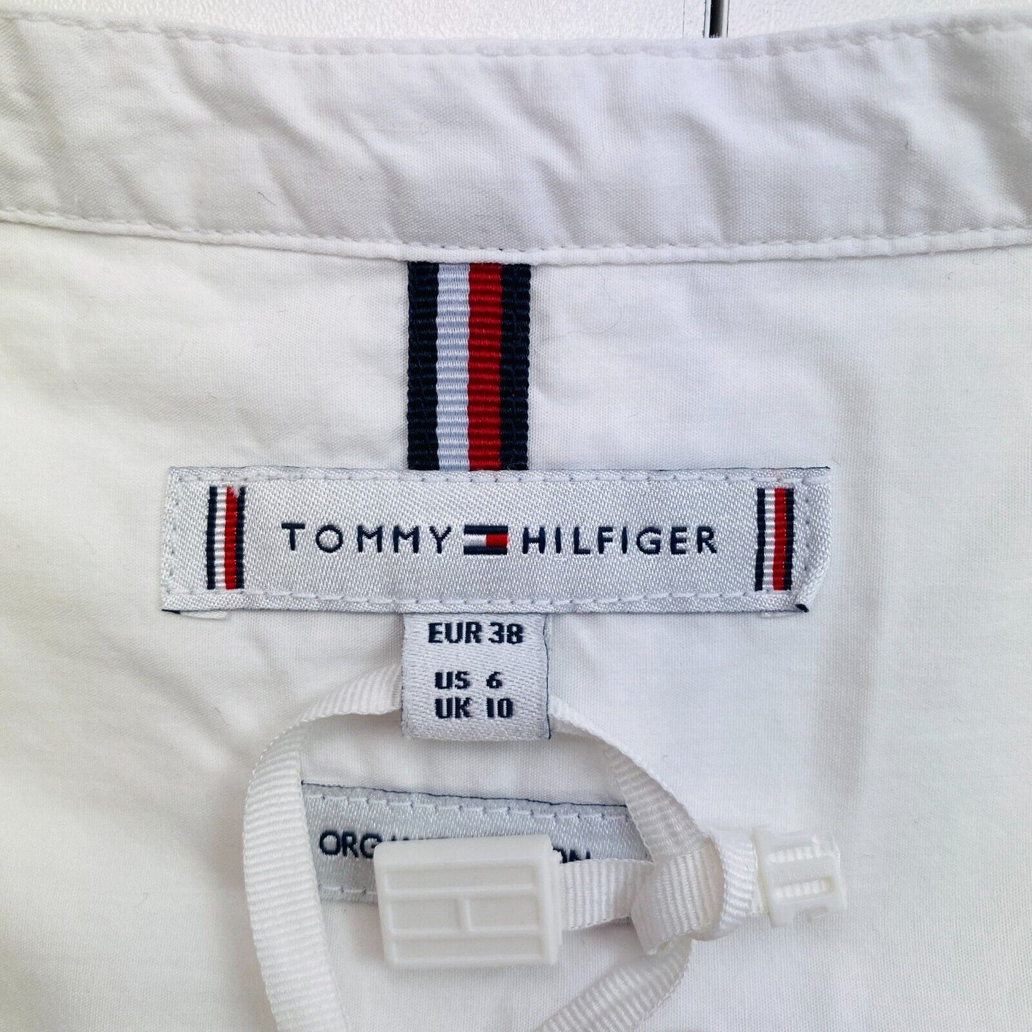 Tommy Hilfiger Women White Crafted Cotton Henley Neck Top Size EU 38 UK 10 US 8