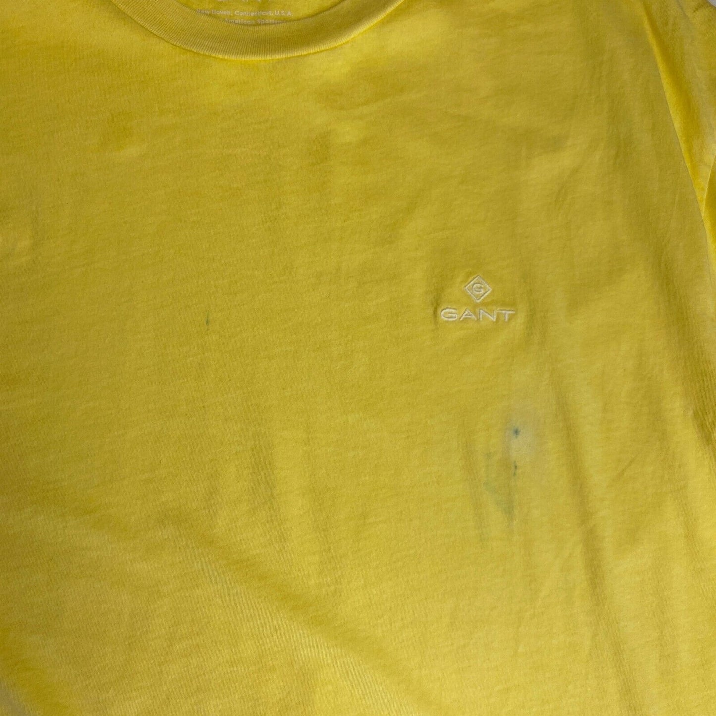 GANT Yellow Sun Faded Crew Neck T-Shirt Size S