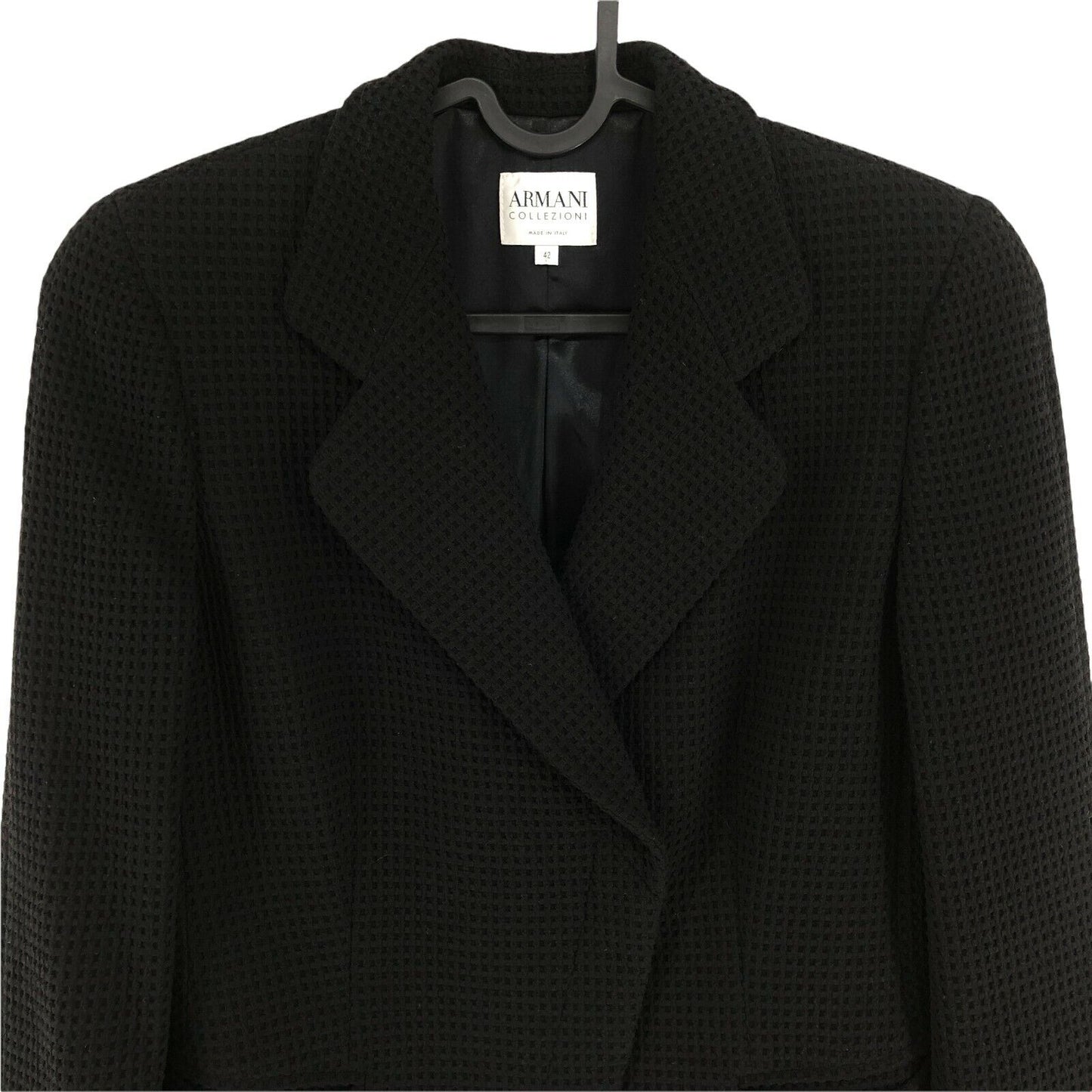 ARMANI COLLEZIONI Black Short Jacket Blazer Size IT 42 EU 38 UK 10 US 8